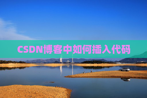 CSDN博客中如何插入代码